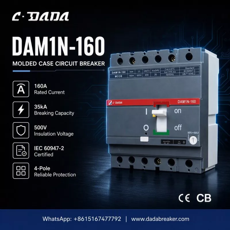 Protecció de precisió per a xarxes industrials: el MCCB C·DADA DAM1N-160