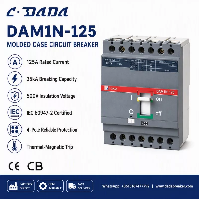 Garantir la integritat de la subdistribució: la solució C·DADA DAM1N-125 MCCB